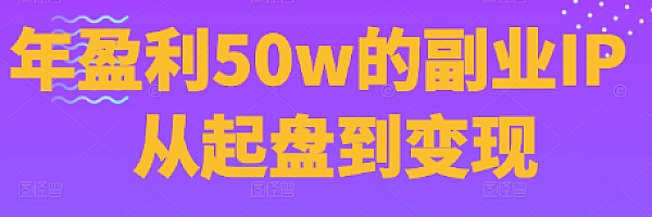 某公众号付费文章:年盈利50w的副业IP从起盘到变现的保姆级攻略