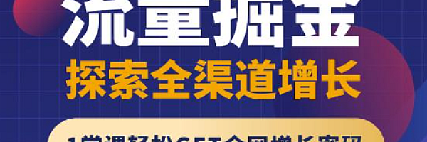 流量掘金探索全渠道增长,1堂课轻松GET全网增长密码(无水印)